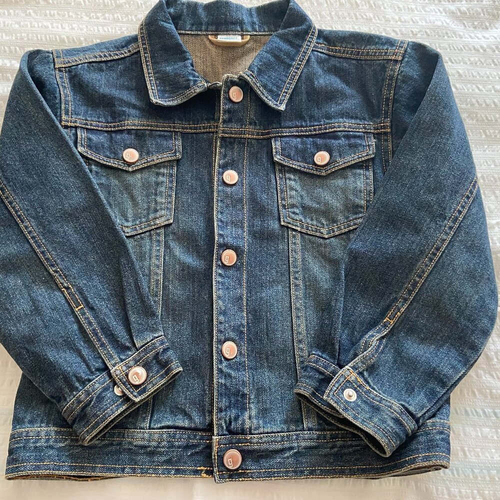 Jacket Denim Jeans  100% Cotton S Blue Long Sleeves Buttons